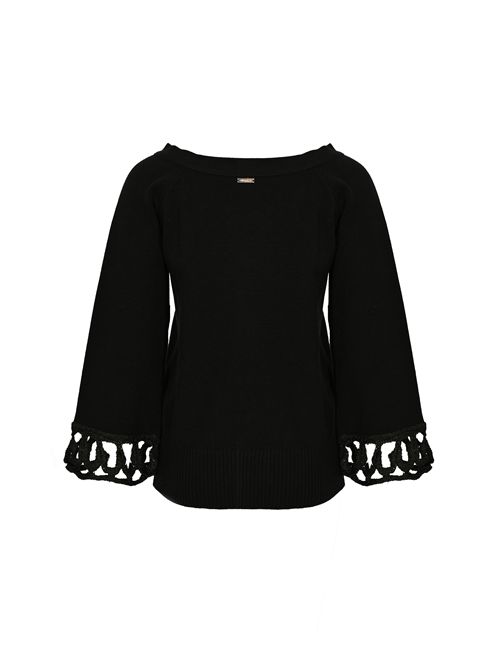 Maglia in viscosa con scollo a barca NO SECRETS | 253NS083LIQUIRIZIA